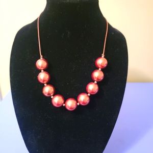 Bronze beaded necklace